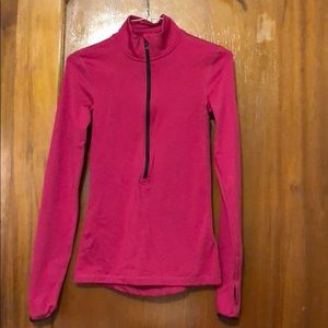 Nike Pro DriFit Pink High Neck Half Zip